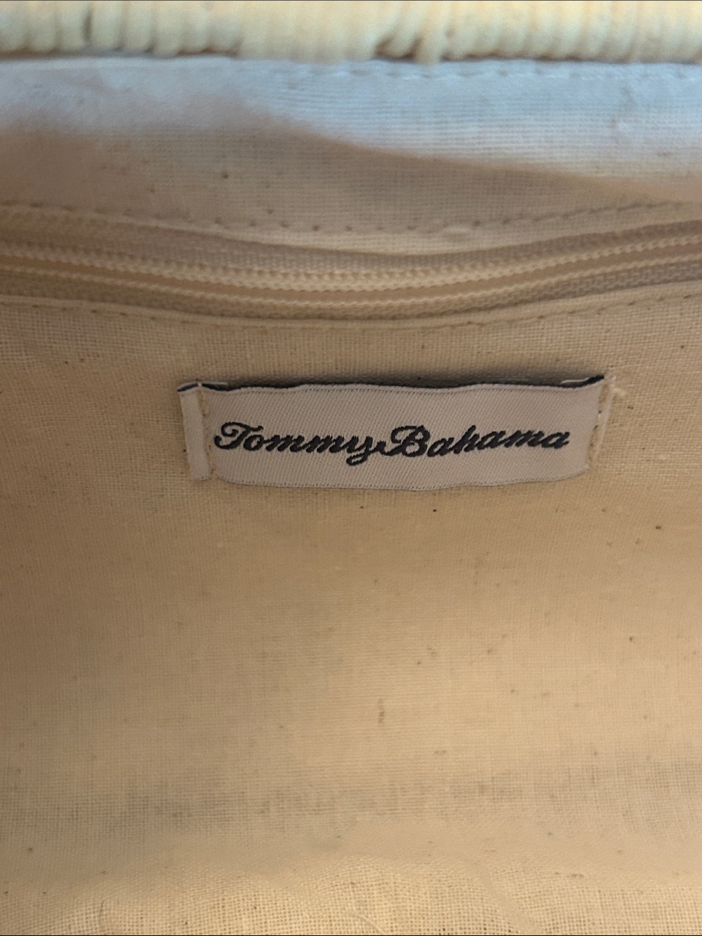 Tommy Bahama Woven Rattan Clutch Shoulder Bag White Bamboo Turnlock Resort NEW - Picture 7 of 12